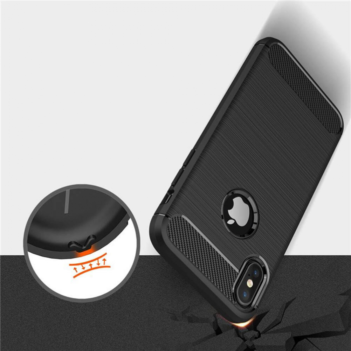 Husa Iphone X / Xs Techsuit Carbon Silicone [5]