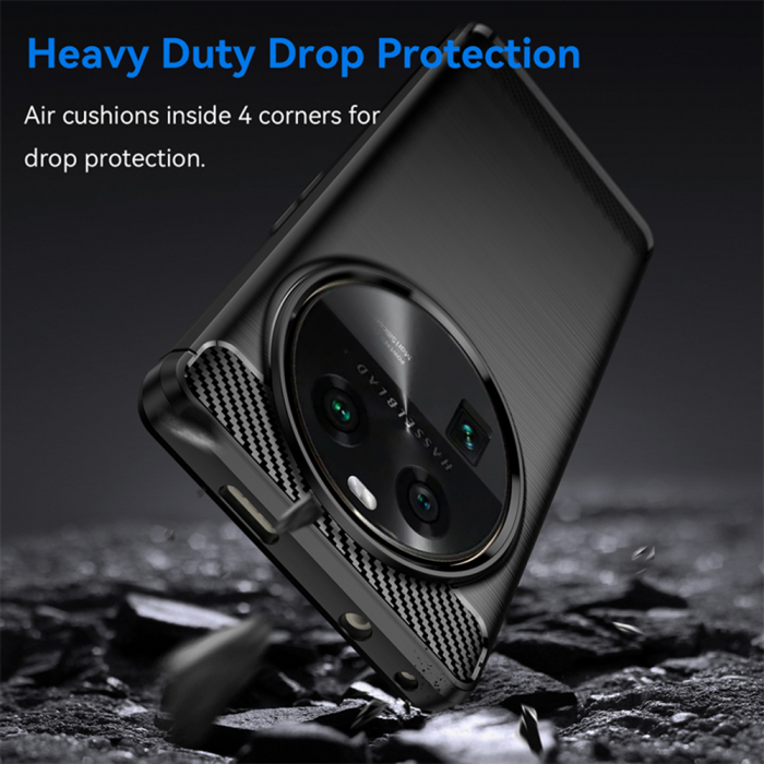 Husa Techsuit Carbon Silicone Oppo Find X6 [6]