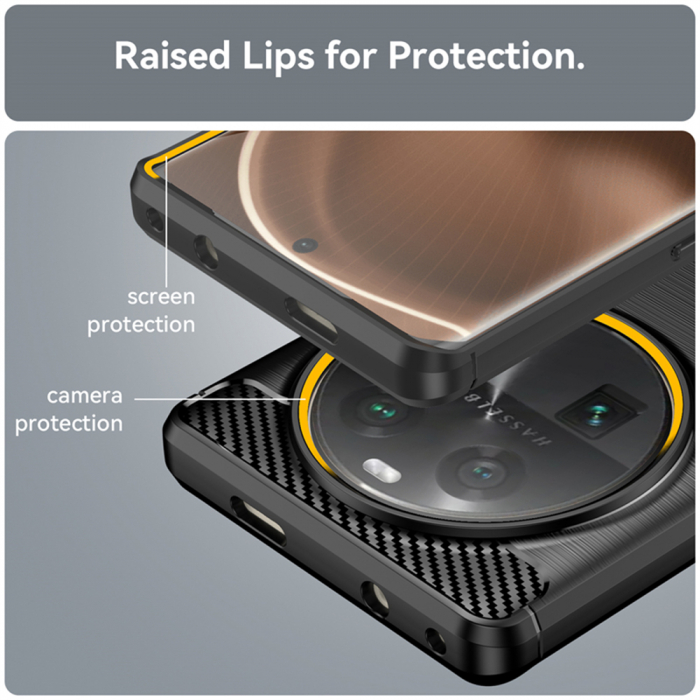 Husa Techsuit Carbon Silicone Oppo Find X6 Pro [6]