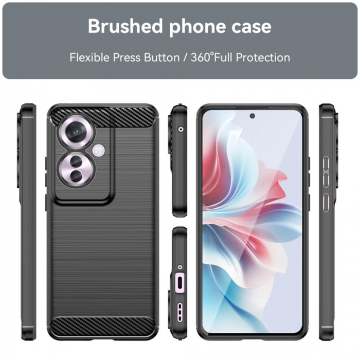 Husa Techsuit carbon silicone Oppo Reno11 F [6]