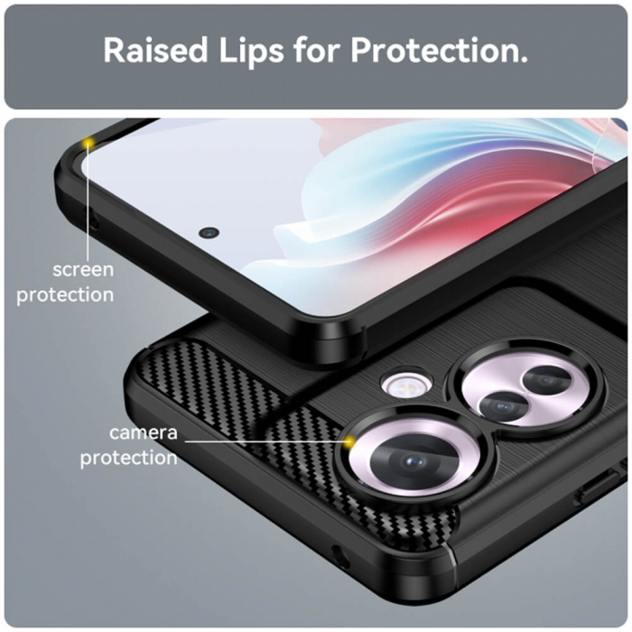 Husa Techsuit carbon silicone Oppo Reno11 F [3]