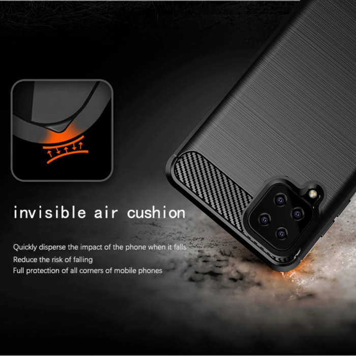 Husa Techsuit Carbon Silicone Samsung A12 negru [4]