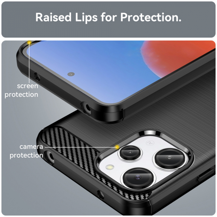 Husa Techsuit carbon silicone Xiaomi Redmi 12 [2]
