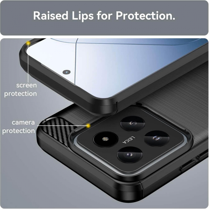 Husa Techsuit carbon silicone Xiaomi Redmi 14 [2]