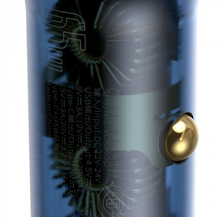 Incarcator auto Baseus power delivery 65w type c CCKX-C0G [5]