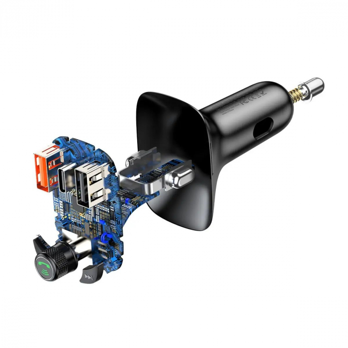 Incarcator auto Baseus T-Typed modulator FM 2xUSB CCTM000101 3.4A [3]