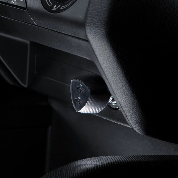 Incarcator auto Forcell F-energy carbon 2x type c 40w [6]