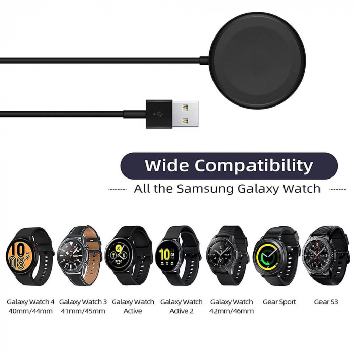 Incarcator ceas Techsuit TSC11 Galaxy Watch 3 / 4 / 4 Classic / 5 / 5 Pro / 6/ 6 Classic, Active 1 / 2 [7]
