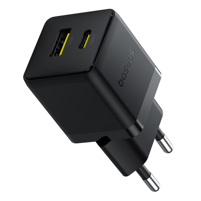 Incarcator priza Baseus Palm (P1011160A113-00) - Fast Charging, 2in1, USB, Type-C, 30W - Cluster Black [4]