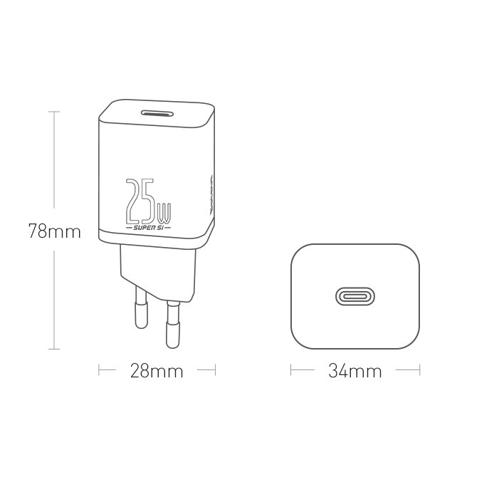 Incarcator retea Baseus Super Si USB-C 25W [8]