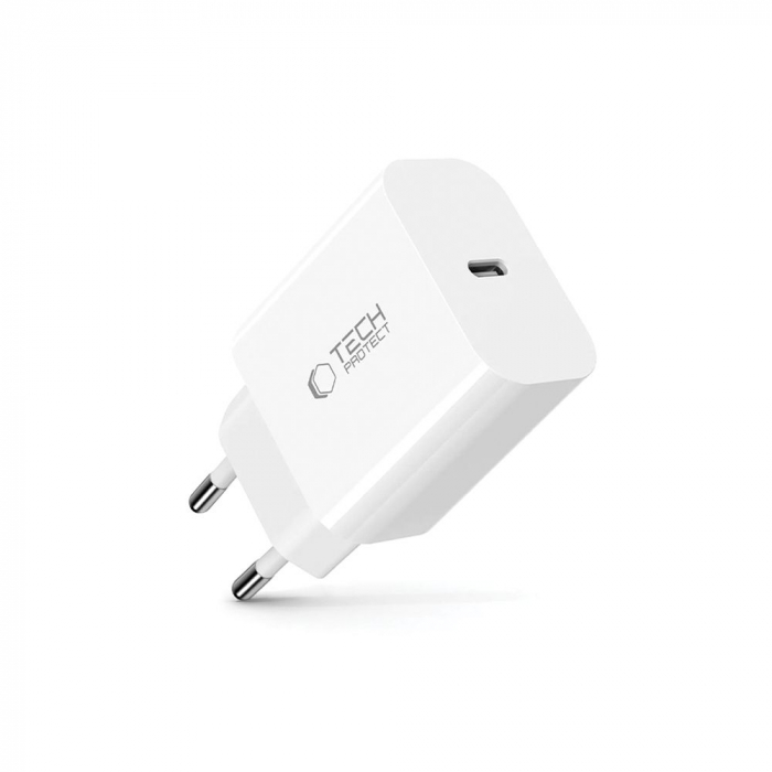 Incarcator retea Tech-Protect NC20W alb [2]