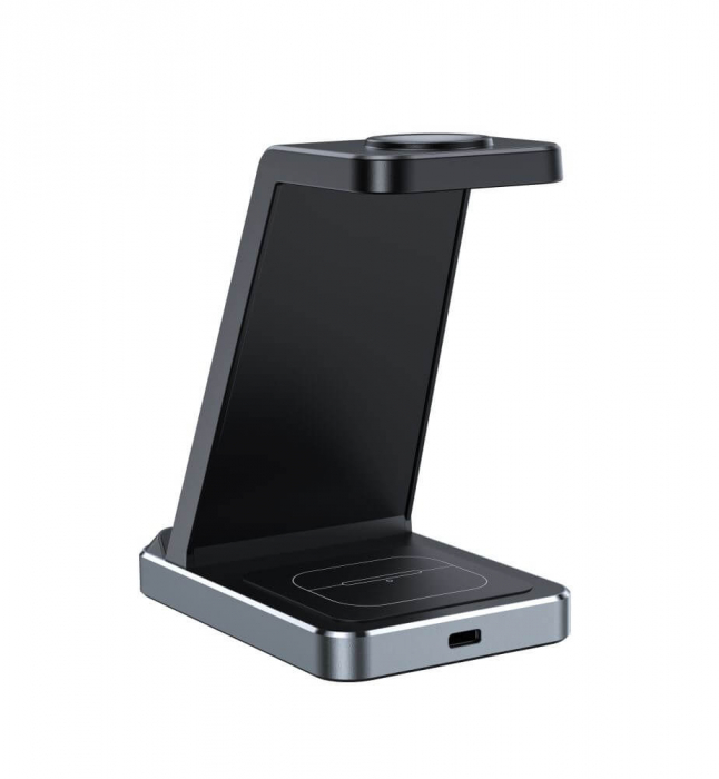 Incarcator Tech-Protect A26 3 in 1 wireless Compatibil cu IOS / Android 15w [4]