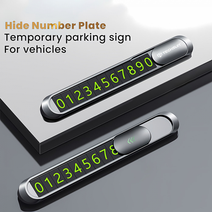 Suport bord auto cu afisaj numar telefon pentru parcare temporara Techsuit PNP1 [7]