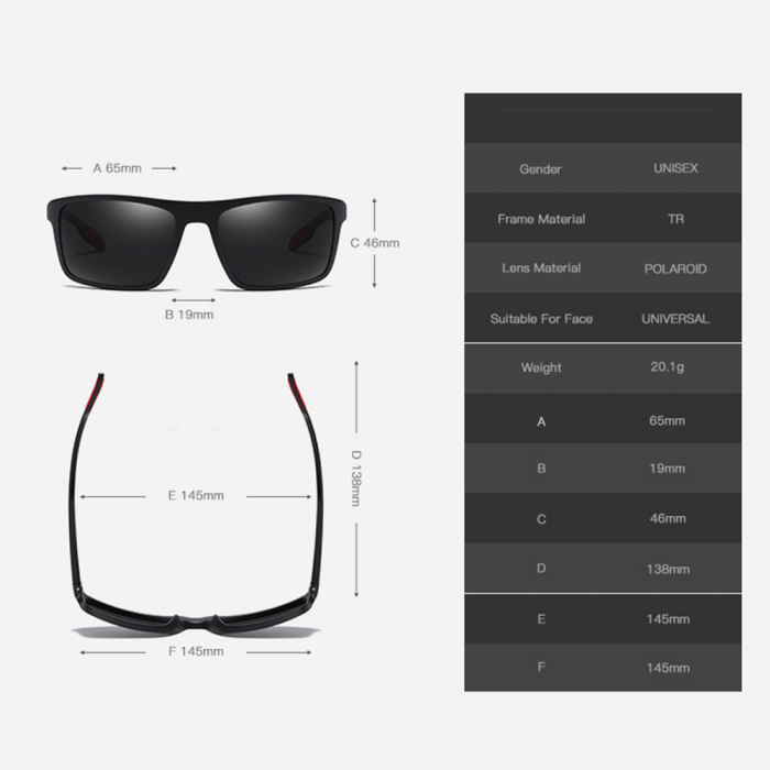 Ochelari de soare Techsuit Polarised TR90 MM101 UV Protection [7]