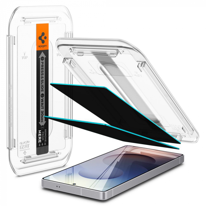 Pachet 2 X Folie sticla privacy Spigen GLAS.tR EZ FIT Samsung Galaxy S25 Ultra [3]