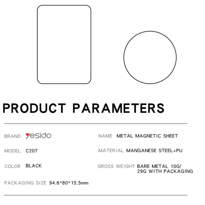 Placute metalice Yesido C207 [7]