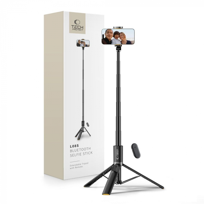 Selfie stick wireless cu trepied si telecomanda Tech-Protect L08S [9]