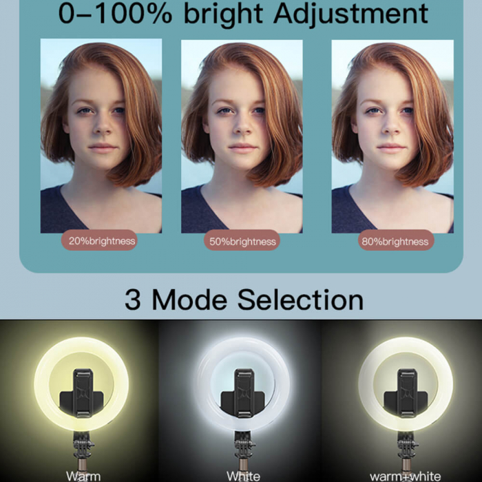 Selfiestick Yesido SF12 cu telecomanda si ring light [5]