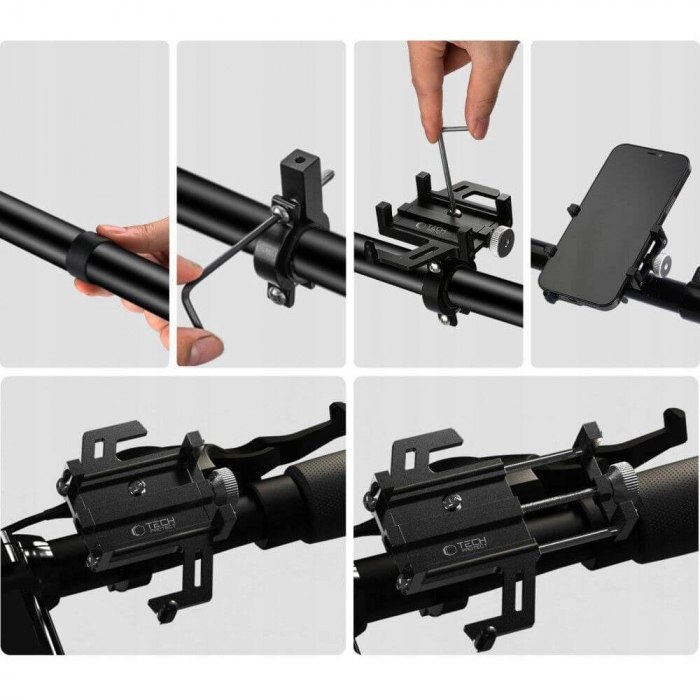 Suport Universal pentru Bicicletă și Motocicletă Tech-Protect V1 - Robust și Reglabil [5]