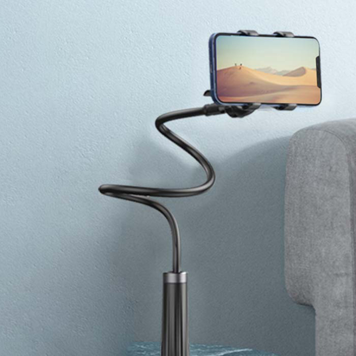Suport de telefon pentru birou Ugreen - Desk Holder LP113 (80906) - Clamp Grip, Ajustable Arm (120cm) for Phone with max 6.5" - Black [4]