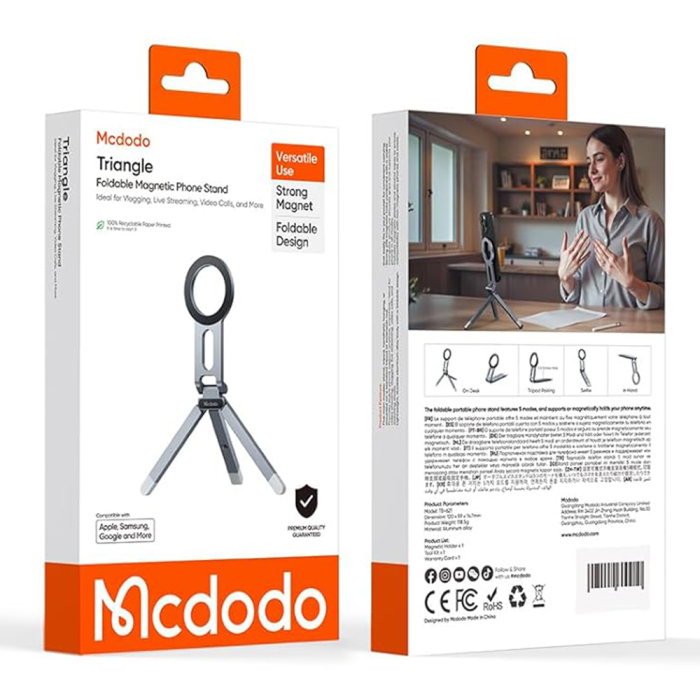 Suport stand telefon Mcdodo - Mobile Phone Magnetic Stand TB-6210 aluminiu [5]