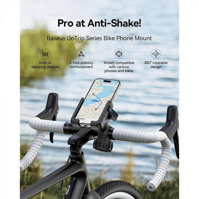 Suport telefon pentru bicicleta Baseus Gotrip [4]