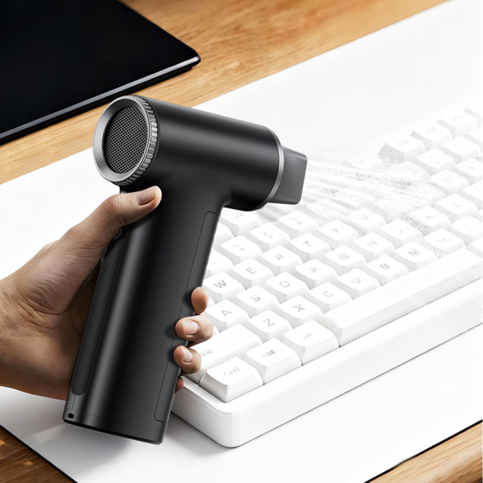 Ventilator portabil Acefast - Portable Fan (YF4) - Highspeed Blower, 199 Levels, 3 Nozzles, 77000rpm, 4000mAh, LED Display, Type-C - Black [5]