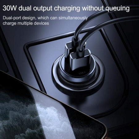 Incarcator auto Joyroom C-A09 Dual USB Quick Charge 3.0 30W [6]