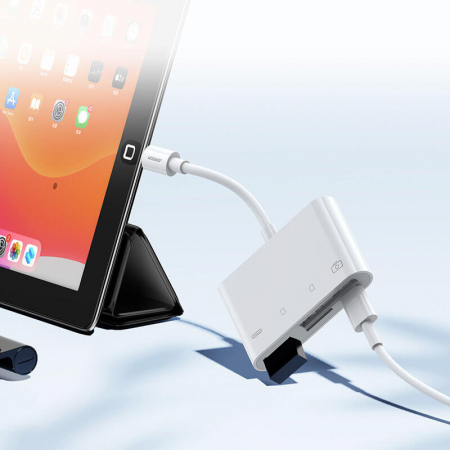Adaptor lightning Joyroom S-H142 la USB OTG cu cititor carduri [3]