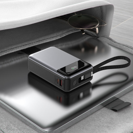 Baterie externa Acefast - Power Bank (M21-20000) - with Cable, Type-C, 20000mAh, PD65W, PD65W, Two-Way Fast Charging, Digital Display - Black [4]