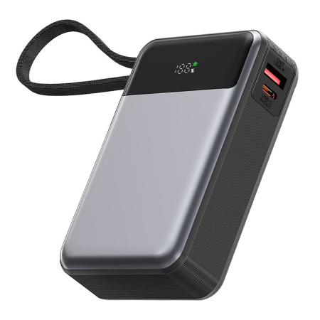 Baterii Externe - Baterie externa Acefast - Power Bank (M21-20000) - with Cable, Type-C, 20000mAh, PD65W, PD65W, Two-Way Fast Charging, Digital Display - Black