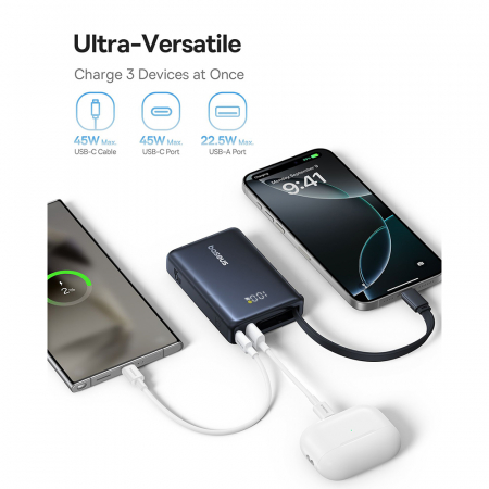 Baterie externa Baseus PicoGo 45w 10000 mAh cablu inclus [3]