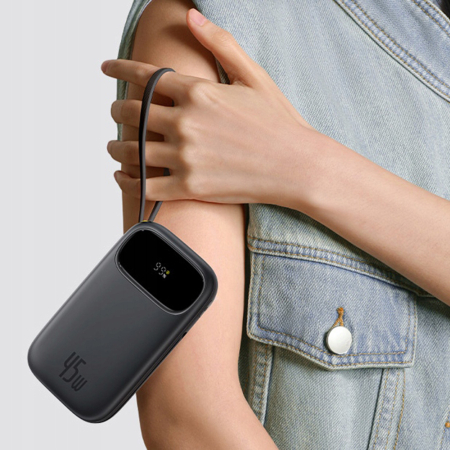 Baterie externa Baseus - Power Bank EnerFill FC31 Qpow 3 (E0028D03) - USB-C/Lightning Cables, 20000mAh, 45W, Digital Display - Galaxy Blue [6]