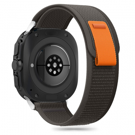 Curea Ceas - Bratara ceas Samsung watch Ultra 47 mm negru/portocaliu naylon
