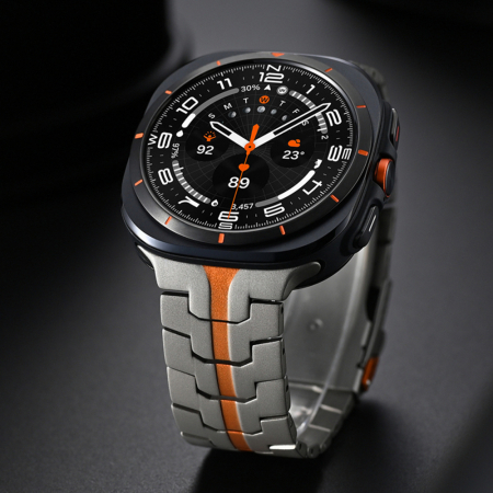 Bratara TechsuitW063  Samsung Watch Ultra 47mm portocaliu - metal [1]