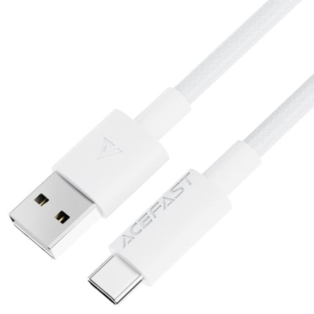 Cablu Acefast (C18-04) - USB to Type-C, Fast Charging, 3A, BendResistant, Nylon Braid, 1.2m - White [3]