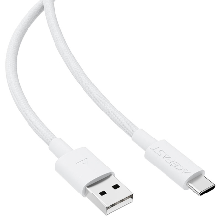 Cablu Acefast (C18-04) - USB to Type-C, Fast Charging, 3A, BendResistant, Nylon Braid, 1.2m - White [4]