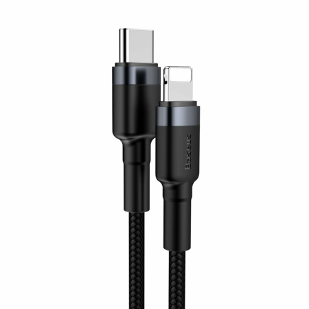 Cablu Baseus Cafule Type-C to Lightning, 18W, 1m - Grey / Black [1]