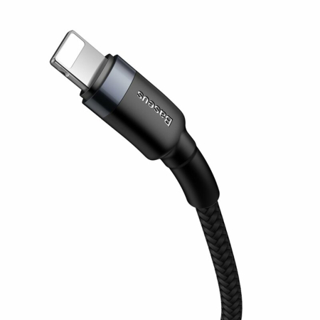 Cablu Baseus Cafule Type-C to Lightning, 18W, 1m - Grey / Black [2]