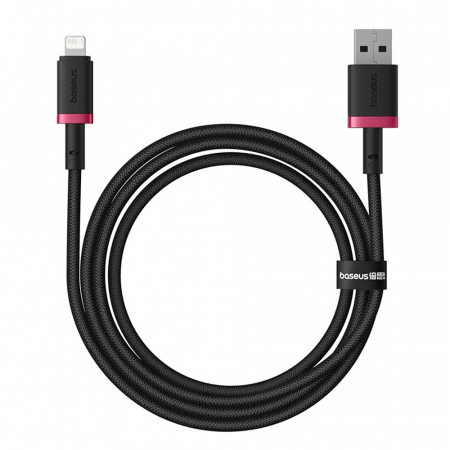 Baseus Dura Series USB to Lightning, Fast Charging, 480Mbps, 2.4A, Nylon, 1m - Red / Black [1]