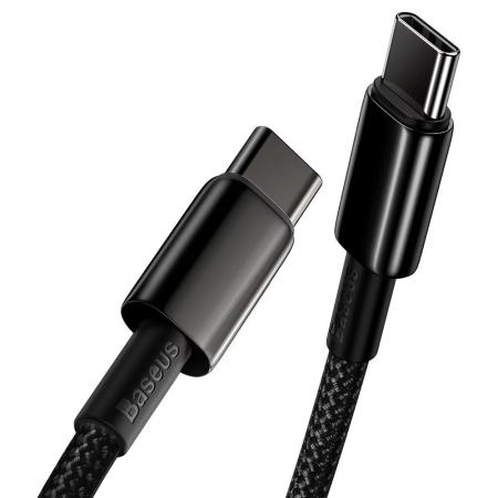 Cabluri - Cablu Baseus Tungsten Gold USB C to USB C 100w 1m