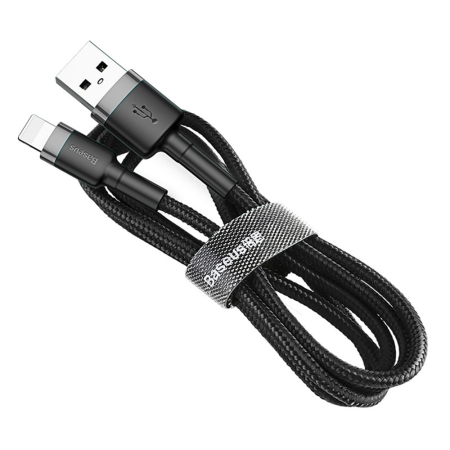 Cablu de date Baseus Cafule (CALKLF-AG1) - USB to Lightning, 2.4A, 480Mbps, 50cm - Grey [1]