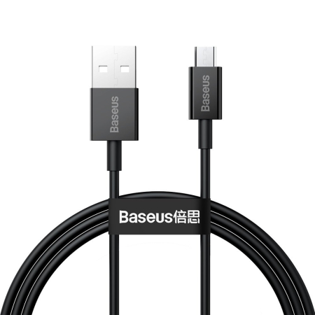 Micro Usb - Cablu de date Baseus  Superior Series (CAMYS-01) - USB to Micro-USB, 2A, 1m - Black