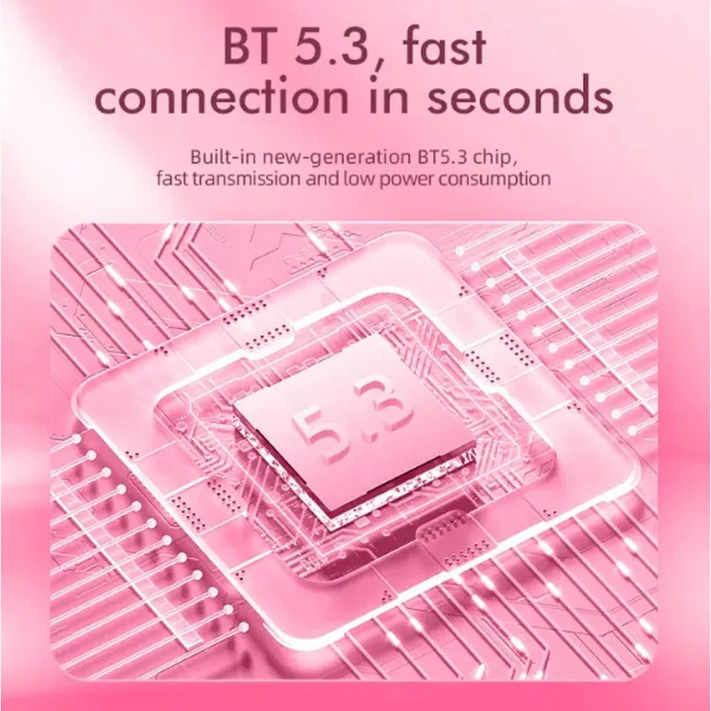 Casti Hoco wireless TWS EW19 Plus roz [3]