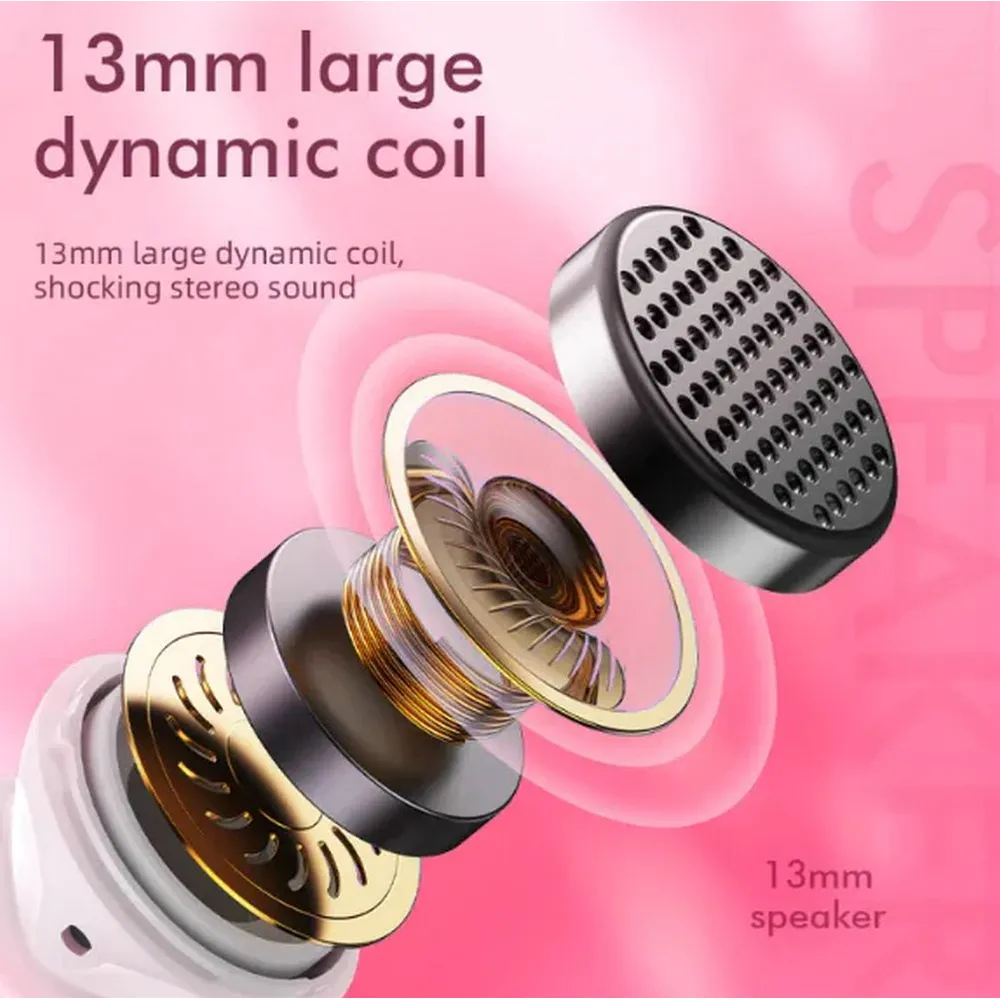 Casti Hoco wireless TWS EW19 Plus roz [1]