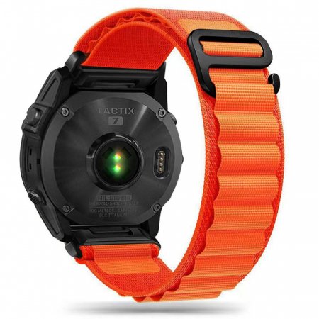 Fenix 3/5X/3HR/5X Plus/6X/6X Pro/7X/8 51mm - Curea Tech-Protect Nylon Garmin Fenix 3 / 5X / 3HR / 5X Plus / 6X / 6X Pro / 7X / 8 51mm portocaliu