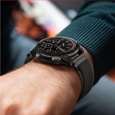 Curea Tech-Protect Nylon Garmin Fenix 5 / 6 / 6 Pro / 7 / 7 Pro / 8 47mm negru/portocaliu [1]