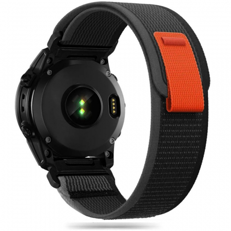 Alte accesorii - Curea Tech-Protect Nylon Garmin Fenix 5 / 6 / 6 Pro / 7 / 7 Pro / 8 47mm negru/portocaliu