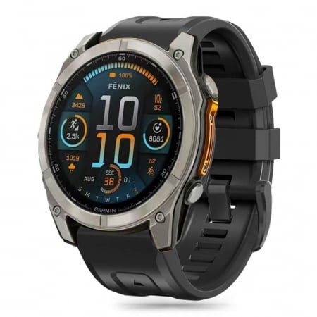 Curea Tech-Protect Silicone Garmin Fenix 5 / 6 / 6 Pro / 7 / 7 Pro / 8 47mm negru [1]