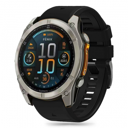 Curea Tech-Protect Silicone Line Garmin Fenix 5 / 6 / 6 Pro / 7 / 7 Pro / 8 47mm negru [1]
